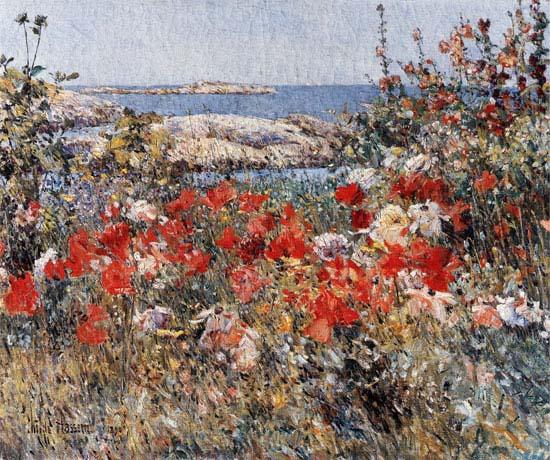 Childe Hassam Celia Thaxter Garden, 1890 Spain oil painting art
